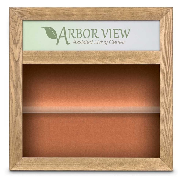 United Visual Products Outdoor Enclosed Combo Board, 42"x32", Satin Frame/Green & Black UVCB4232OD-GREEN-BLACK - main